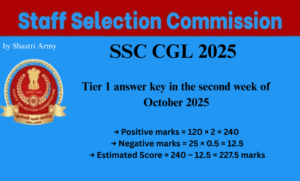 SSC CGL 2025 Tier 1 Answer Key